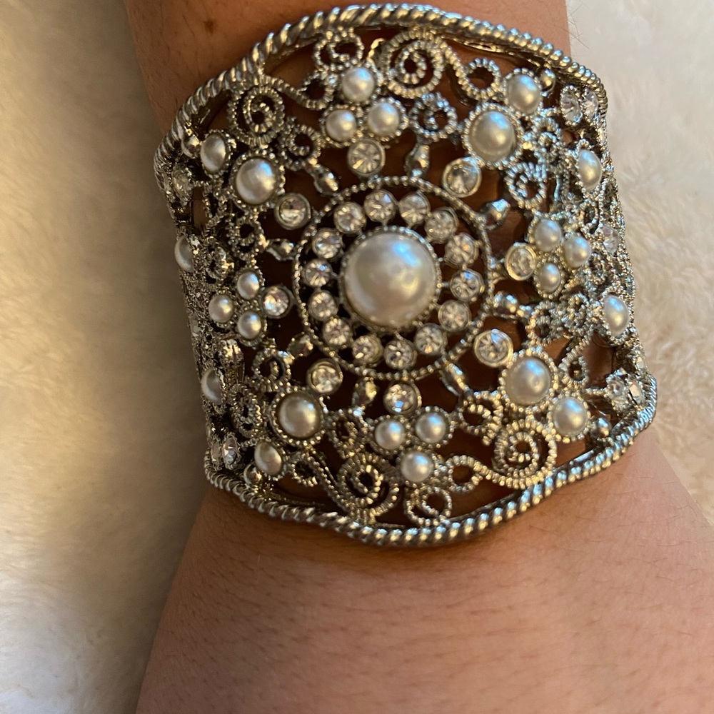 White House/Black Market silver cuff bracelet.